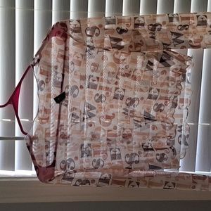 Letters Light Color Mesh Top